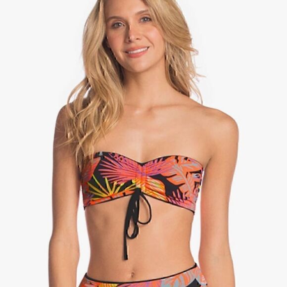 NWT-Maaji Women's Standard Black Onyx Bandy Bikini Strapless Bandeau Size S - Picture 5 of 16